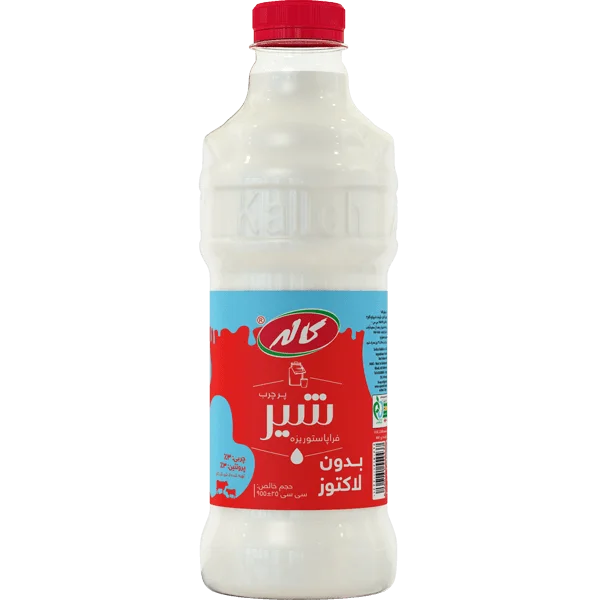 شیر بدون لاکتوز بطری یک لیتری کاله